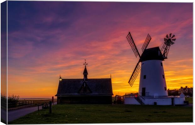 Lytham Windmill at Sunset Canvas Print by Shafiq Khan