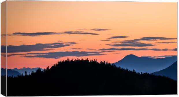 Sunset over Squamish Canvas Print by Chantal Cooper