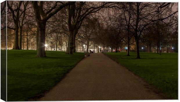 St. James' Park at night Canvas Print by Nick Sayce