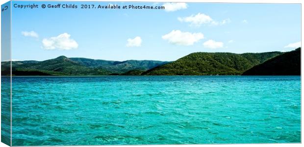 Pristine Tropical Paradise - Marinescape. Canvas Print by Geoff Childs