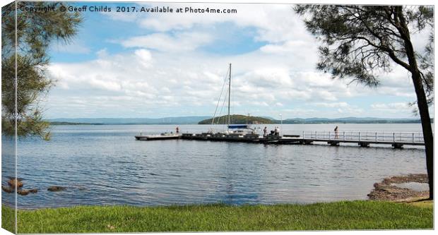 Murrays Beach Jetty, Lake Macquarie. Canvas Print by Geoff Childs