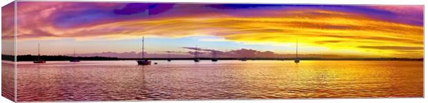 Grand Gold Dawn. Panorama Canvas Print by Geoff Childs