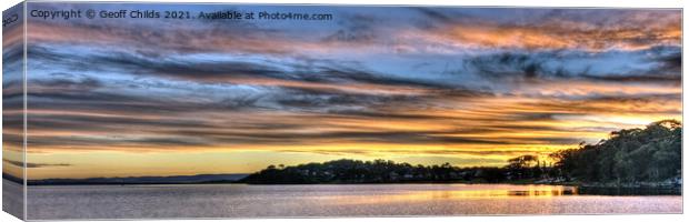 Nautical Golden Glow Cloud Sunset.  Canvas Print by Geoff Childs