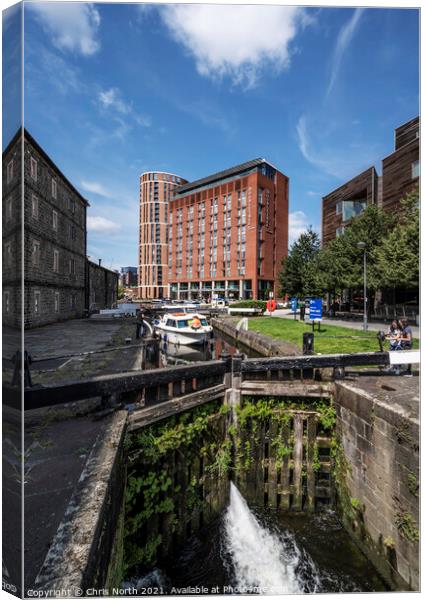 Leeds Canal Basin Canvas Print by Chris North