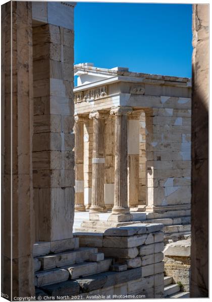 Temple of Athena Nike, at the Acropolis,  Athens. Canvas Print by Chris North