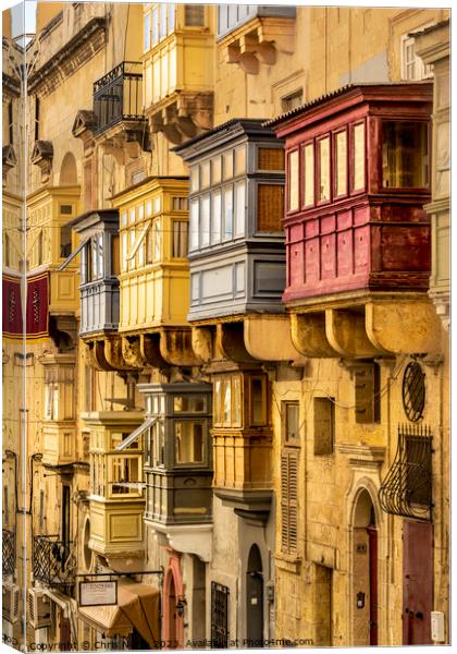 Historic buildings of Valletta, Malta. Canvas Print by Chris North