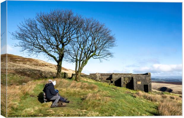 Top Withens ruined farmhouse in Brontë country. Canvas Print by Chris North