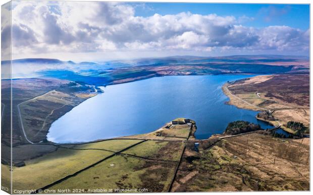 Grimwith reservoir. Canvas Print by Chris North