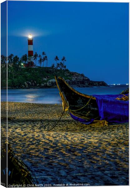 Kovalam Lighthouse, India Canvas Print by Chris North