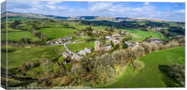 The Hamlet of Kirkby Malham. Yorkshire. Canvas Print by Chris North