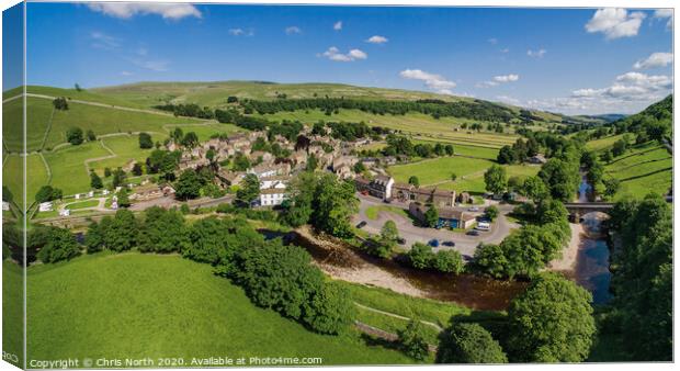 The village of Kettlewell in the Yorkshire Dales. Canvas Print by Chris North