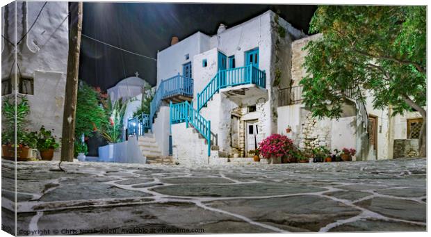 Old Town, Folegandros Island. Canvas Print by Chris North