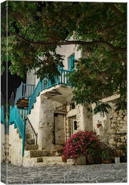 Old Town, Folegandros Island. Canvas Print by Chris North