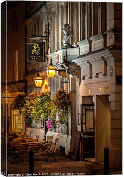 The Garrick's Head pub in Bath. Canvas Print by Chris North