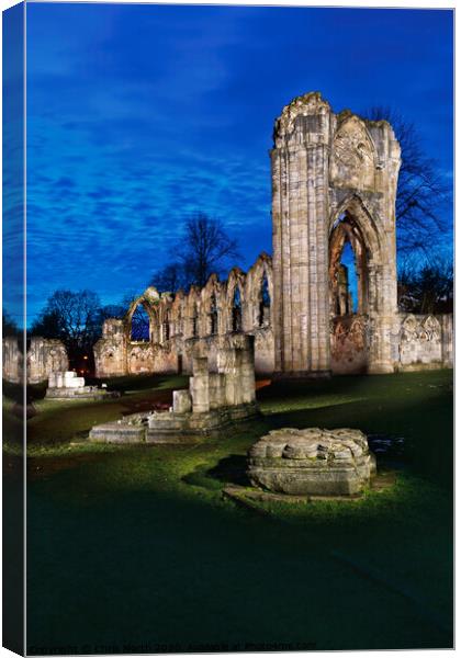 St Mary's Abbey, York. Canvas Print by Chris North