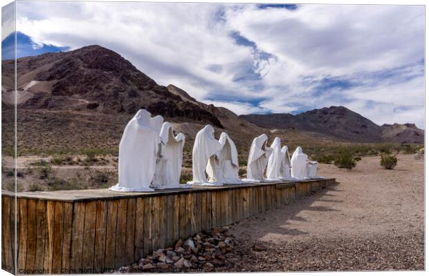 Ghosts of Goldwell open air museum. Nevada. Canvas Print by Chris North