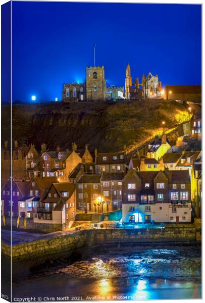 Whitby south shore. Canvas Print by Chris North
