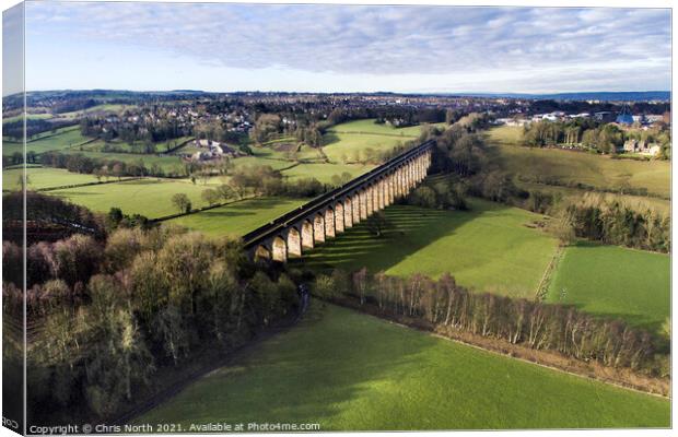 Crimple Valley Viaduct, Harrogate. Canvas Print by Chris North