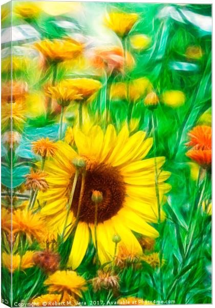 Spring Wildflowers Canvas Print by Robert M. Vera