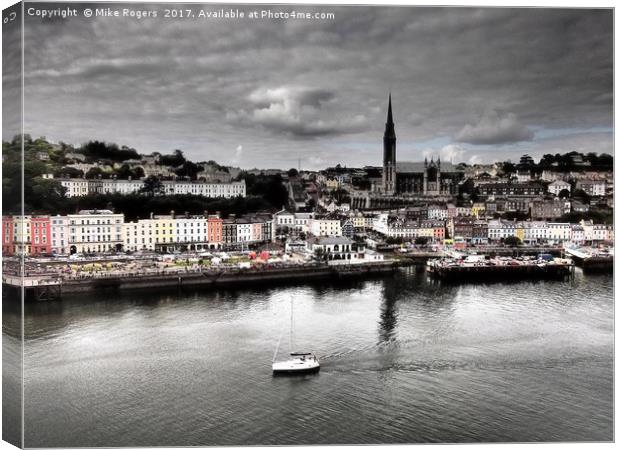 Cruising past Cobh in Ireland    Canvas Print by Mike Rogers