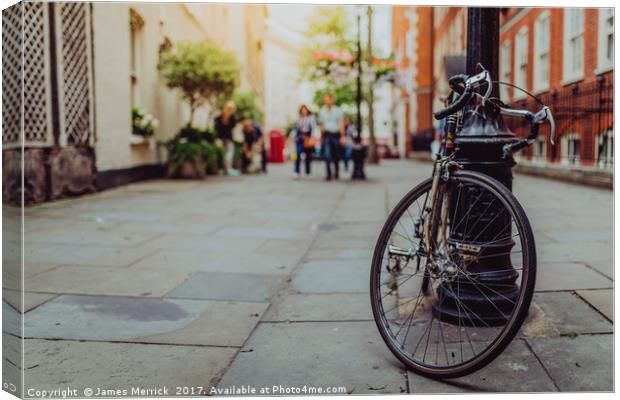 The vintage bicycle Canvas Print by James Merrick