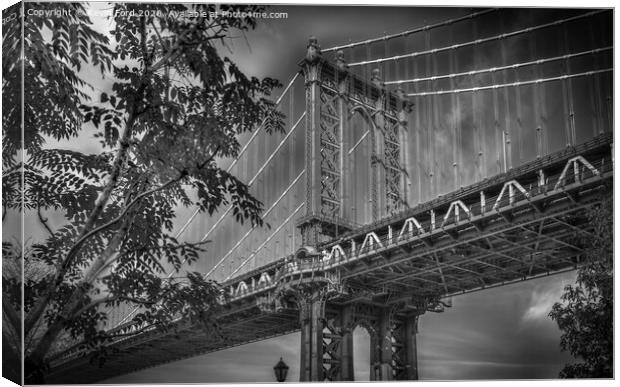 Manhattan Bridge NYC Canvas Print by Kevin Ford