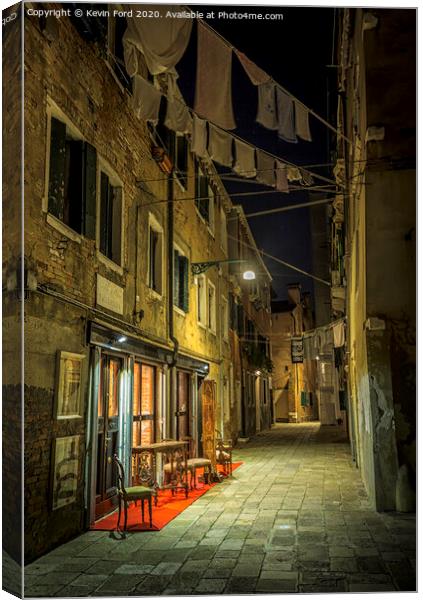 Back Street in Venice Canvas Print by Kevin Ford