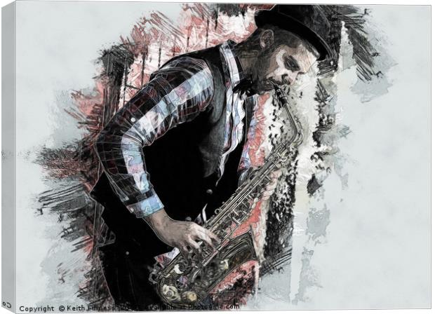The Sax Man Canvas Print by Keith Furness