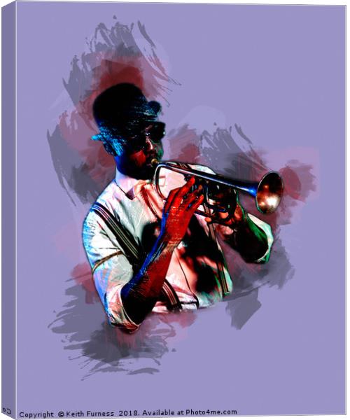 The Jazz Man Canvas Print by Keith Furness