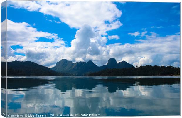 Cloud reflections in water Canvas Print by  