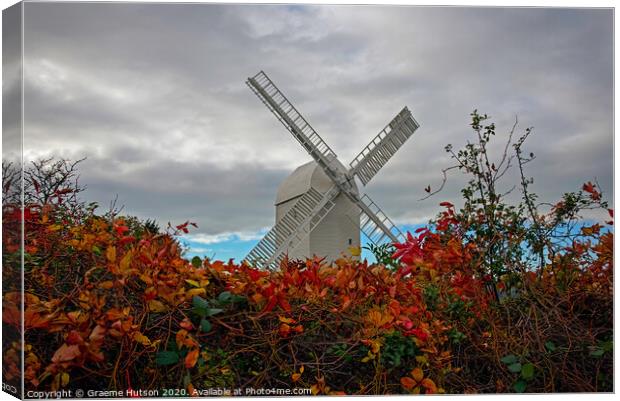 Windmill and Autumn Colours Canvas Print by Graeme Hutson