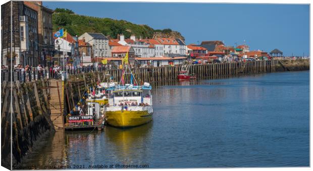 Whitby Harbour Cruise Canvas Print by mark james