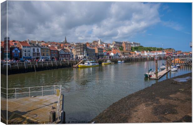 Whitby Fishing Town Canvas Print by mark james