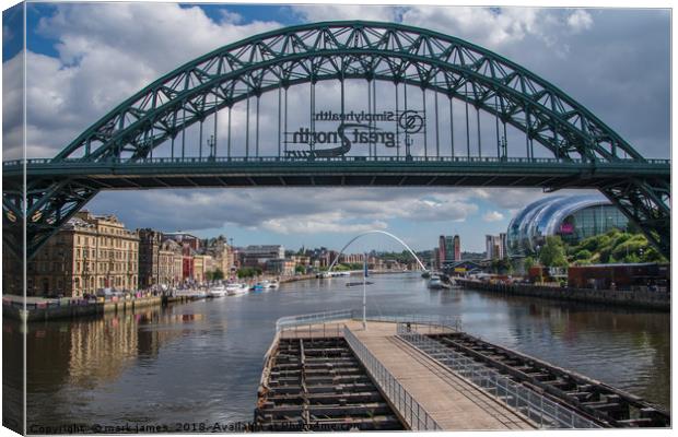 Summer day stroll down Newcastle Quayside Canvas Print by mark james