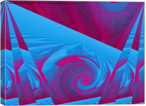 Strawberry Swirl Canvas Print by Kate Small