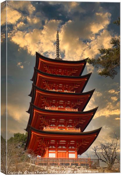 red tallest pagoda Canvas Print by Yagya Parajuli