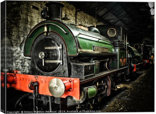 Steam Engine Canvas Print by Antony Atkinson