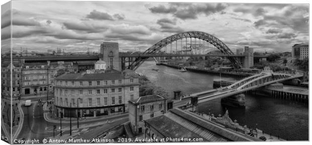 Newcastle Tyne Bridge Canvas Print by Antony Atkinson