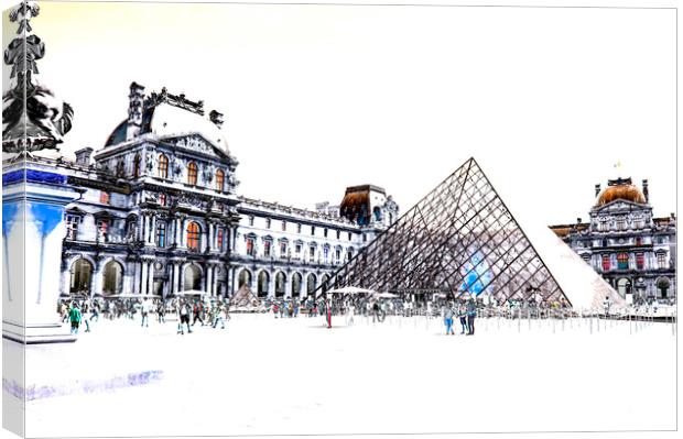 Louvre Art Gallery in Paris Canvas Print by Antony Atkinson