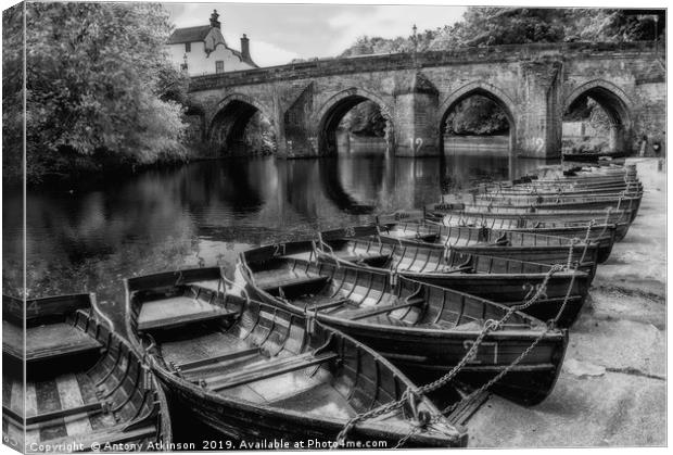 Durham in Black and White Canvas Print by Antony Atkinson