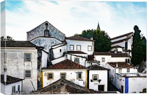 Óbidos Old Town Canvas Print by Steven Dale
