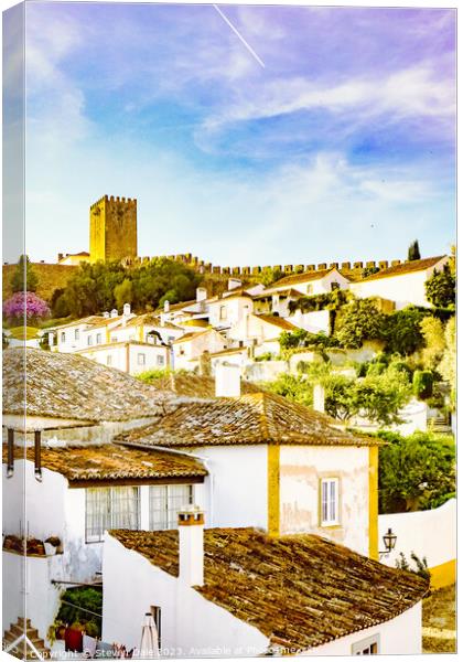 Historic Óbidos - The Walled Town Canvas Print by Steven Dale