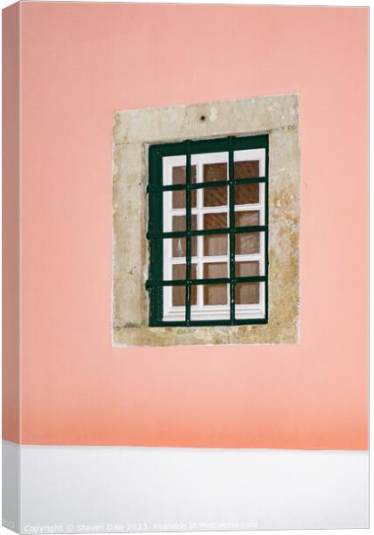 Traditonal casement window Sintra Portugal Canvas Print by Steven Dale