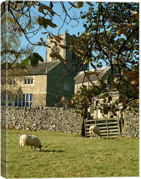 Timeless Tranquillity: Burnsall Church, Yorkshire Canvas Print by Steven Dale
