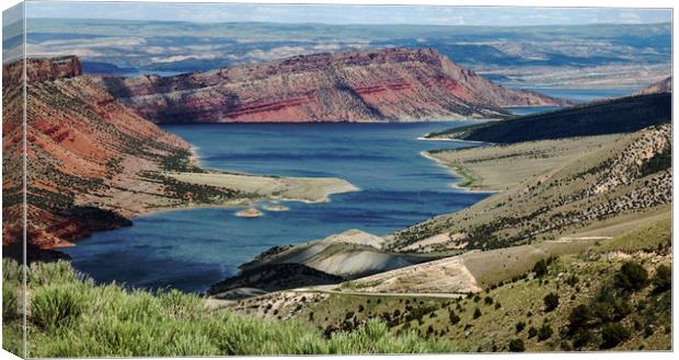 Flaming Gorge Reservoir, Wyoming Canvas Print by Janet Mann
