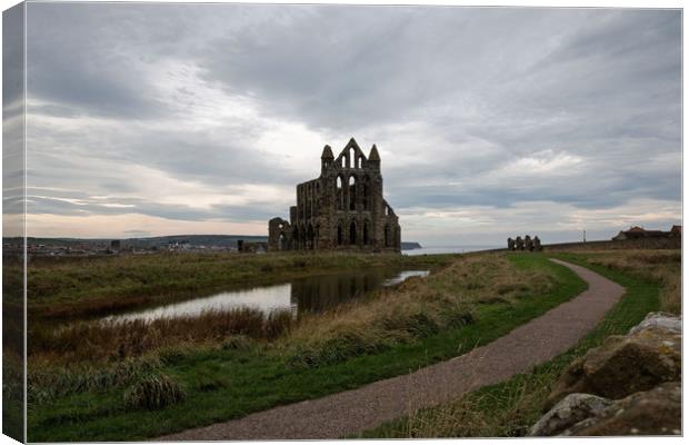 Whitby Abbey Canvas Print by Janet Mann