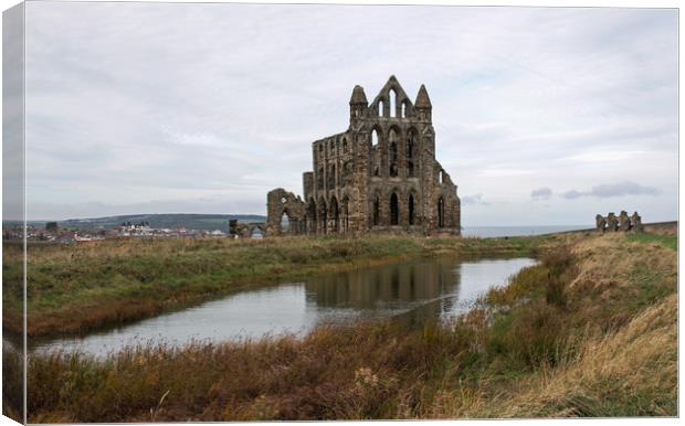 Whitby Abbey Canvas Print by Janet Mann