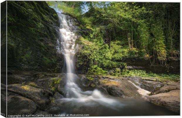 Tall Waterfall Canvas Print by Karl McCarthy