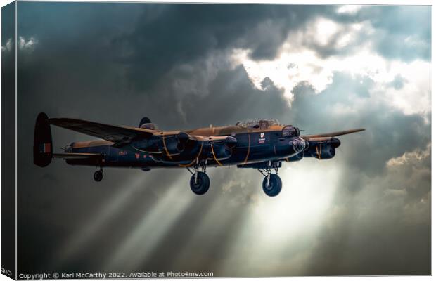 Lancaster Bomber Canvas Print by Karl McCarthy