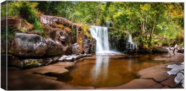 Waterfall at Blaen-Y-Glyn Canvas Print by Karl McCarthy